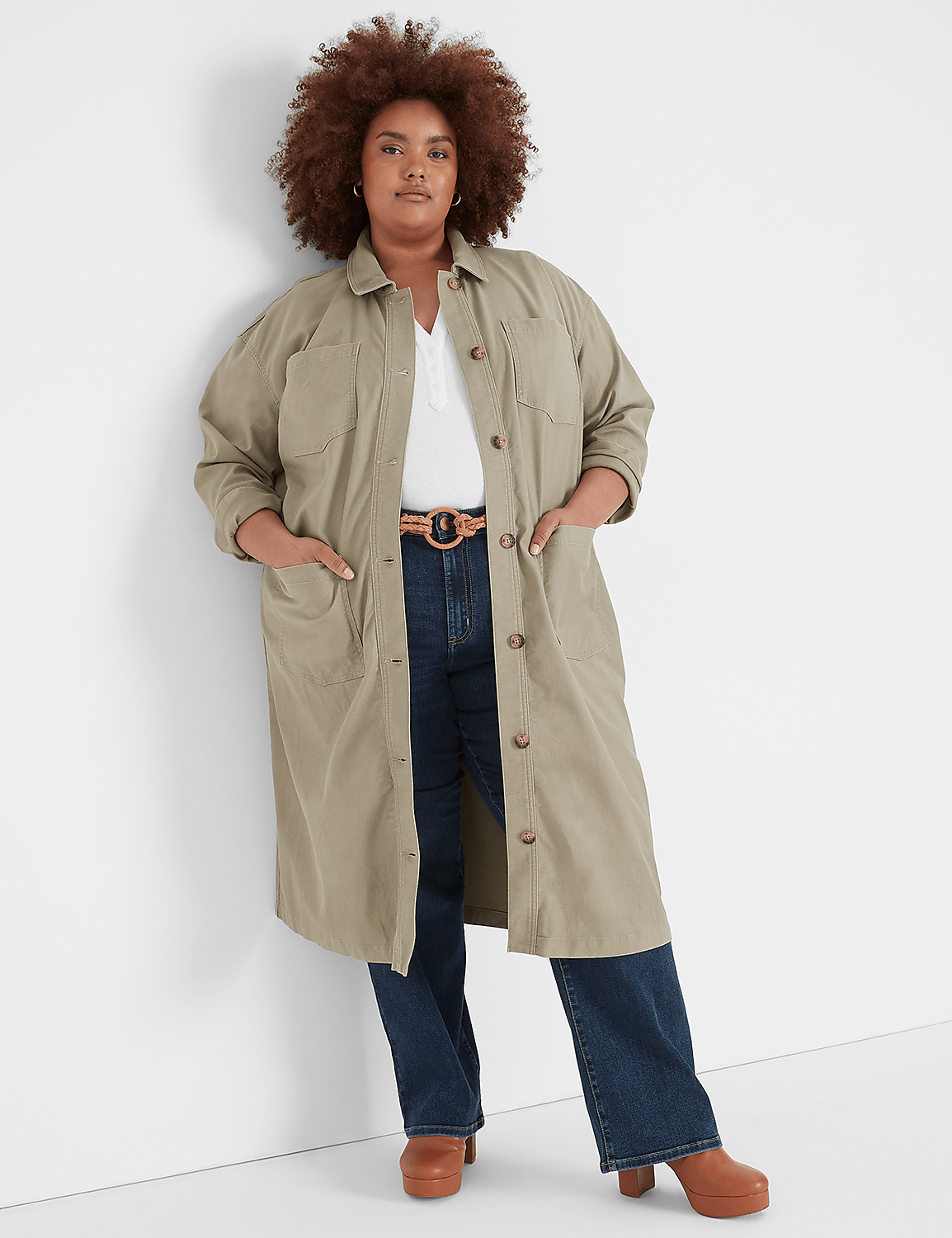 Long Utility Jacket | LaneBryant