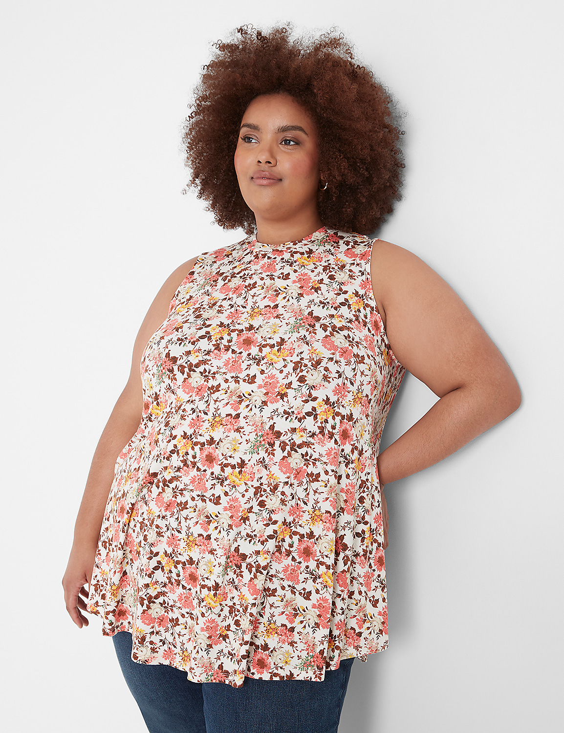 High-Neck Extreme Swing Tunic Tank Product Image 1