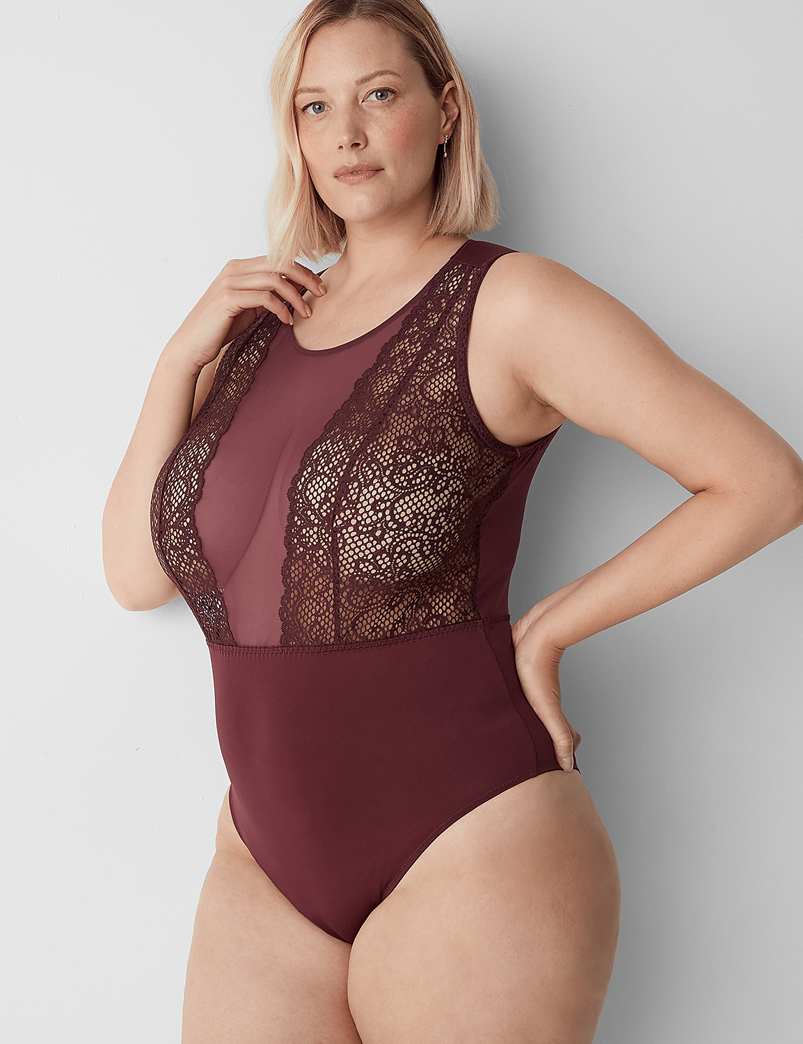 Mesh & Lace Bodysuit Product Image 1