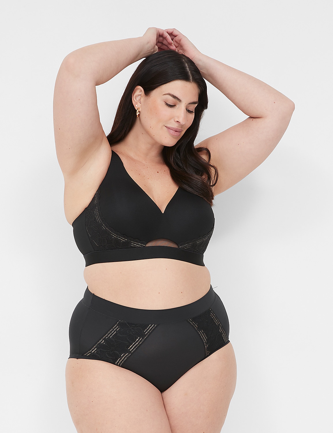 Comfort Bliss&reg; Full Brief Panty With Lace-Trim Product Image 1