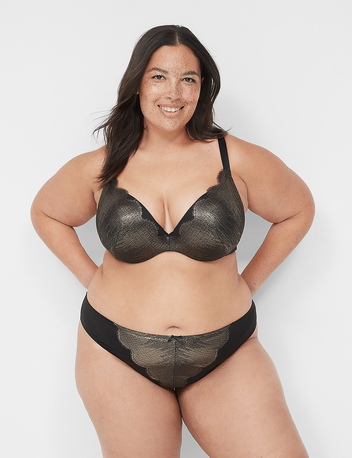Foil Lace Max Boost Plunge Bra Product Image 1