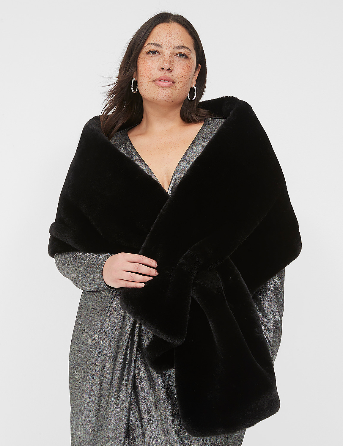 Faux-Fur Wrap Overpiece Product Image 1