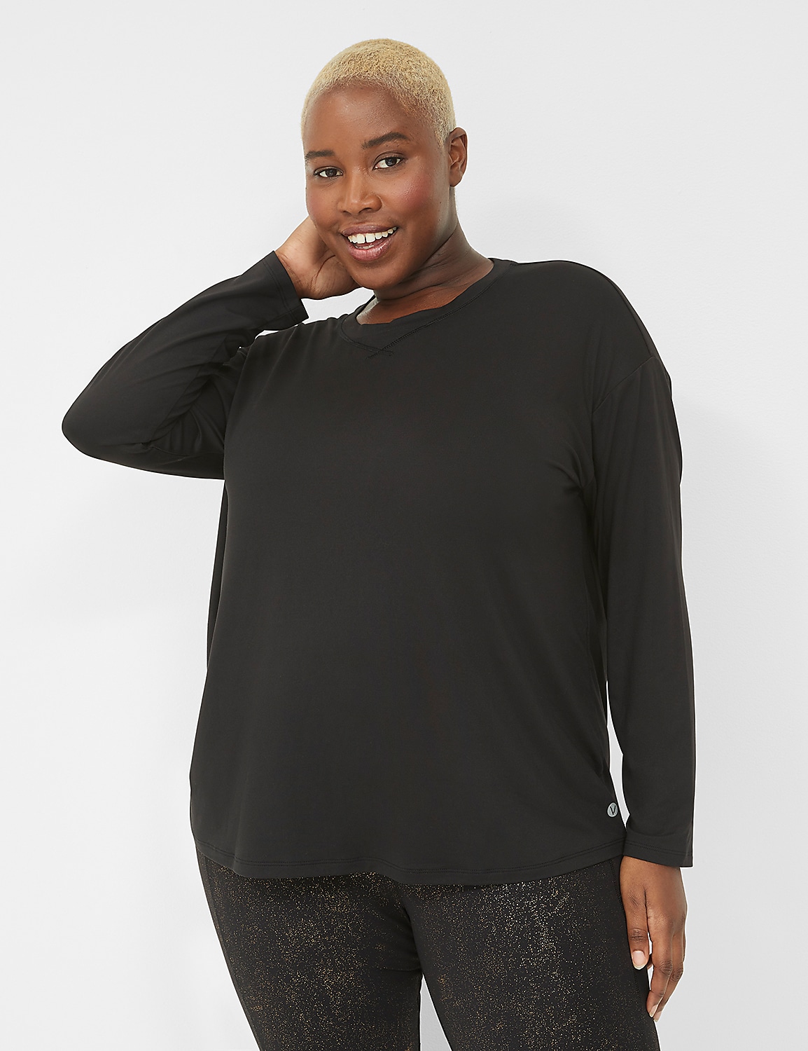 LIVI Soft Long-Sleeve Crew-Neck Recycled Tee Product Image 1