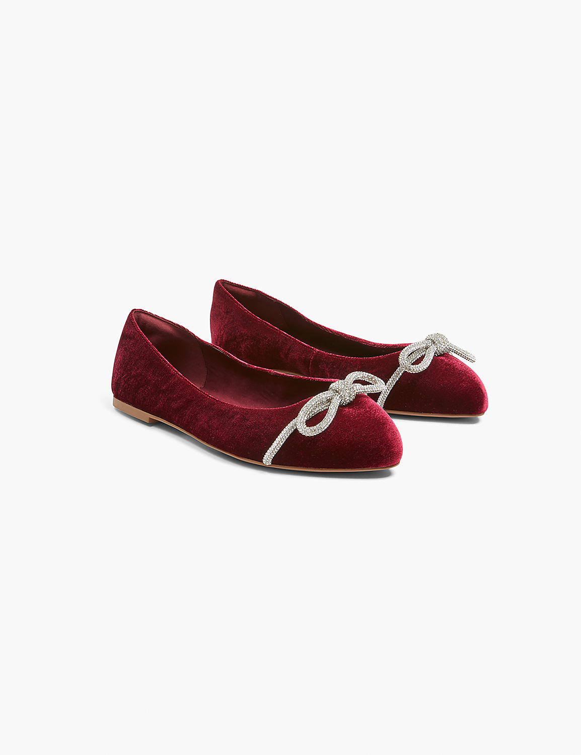 Dream Cloud Bow Velvet Ballet Flat Product Image 1