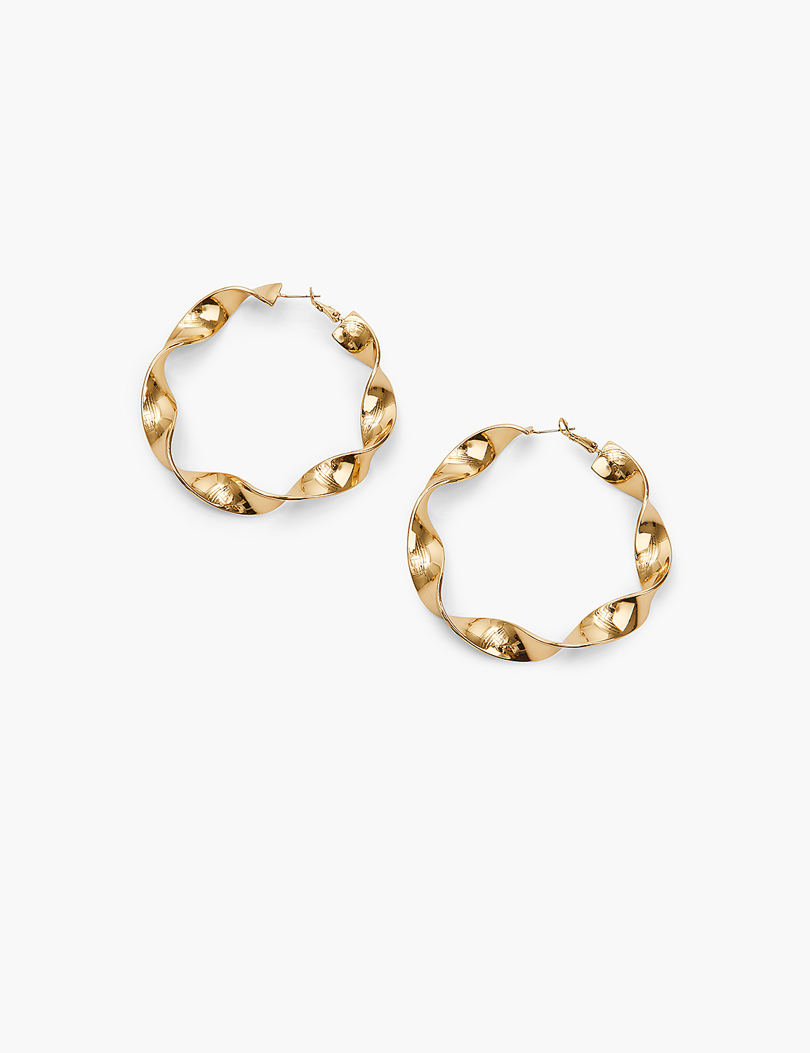 Large Twisted Hoop Earrings Product Image 1