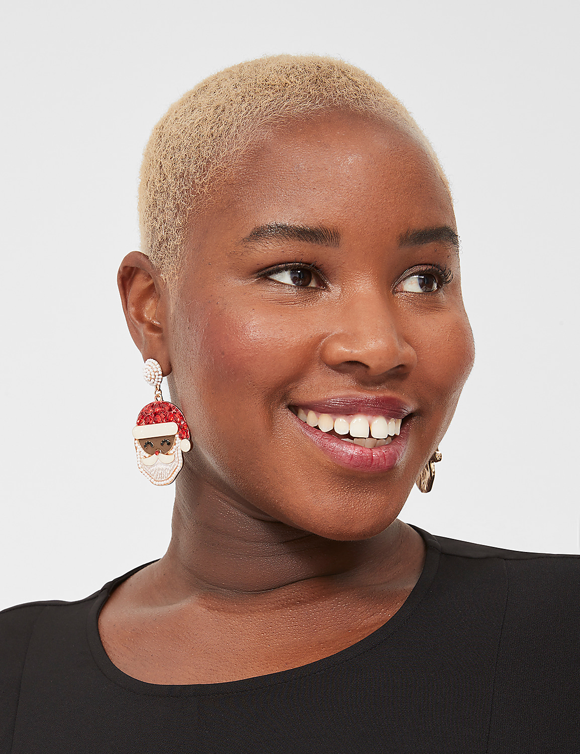 Holiday Pave Santa Earrings Product Image 1