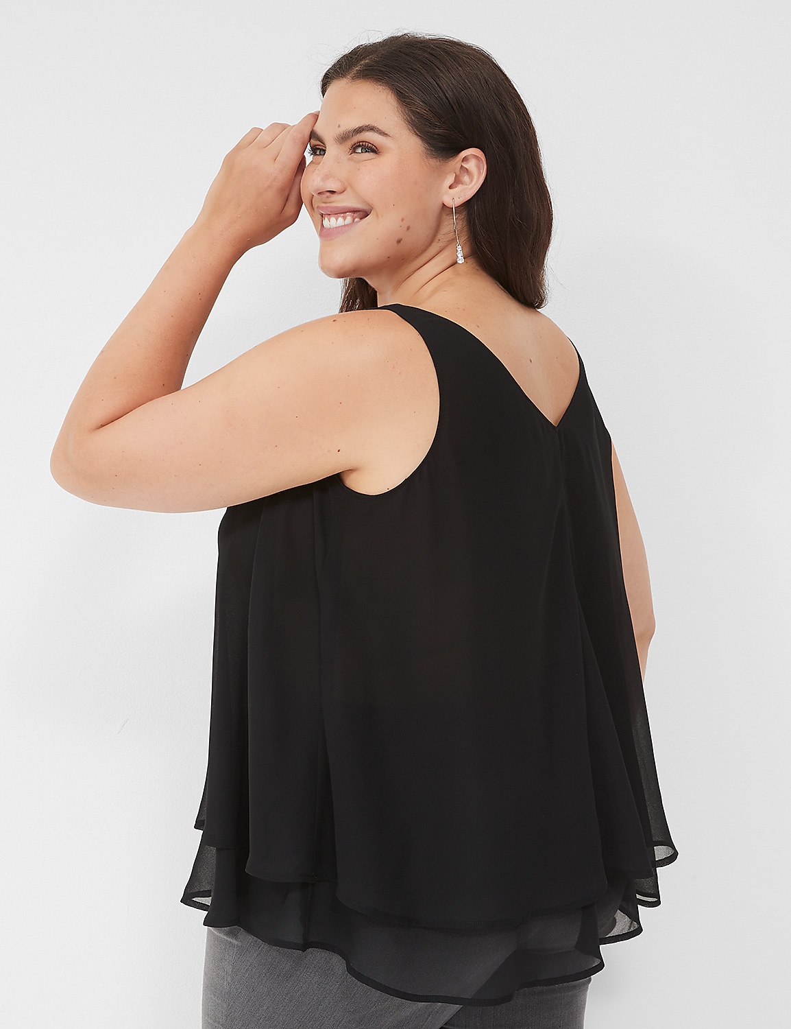 Swing Double-Layer Chiffon Tank Product Image 2