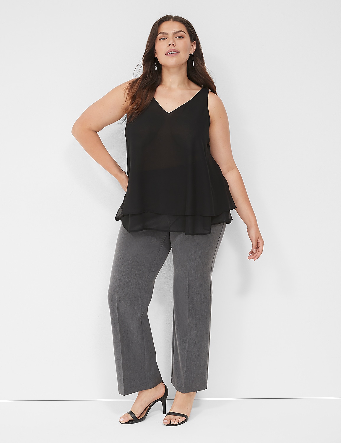 Swing Double-Layer Chiffon Tank Product Image 3