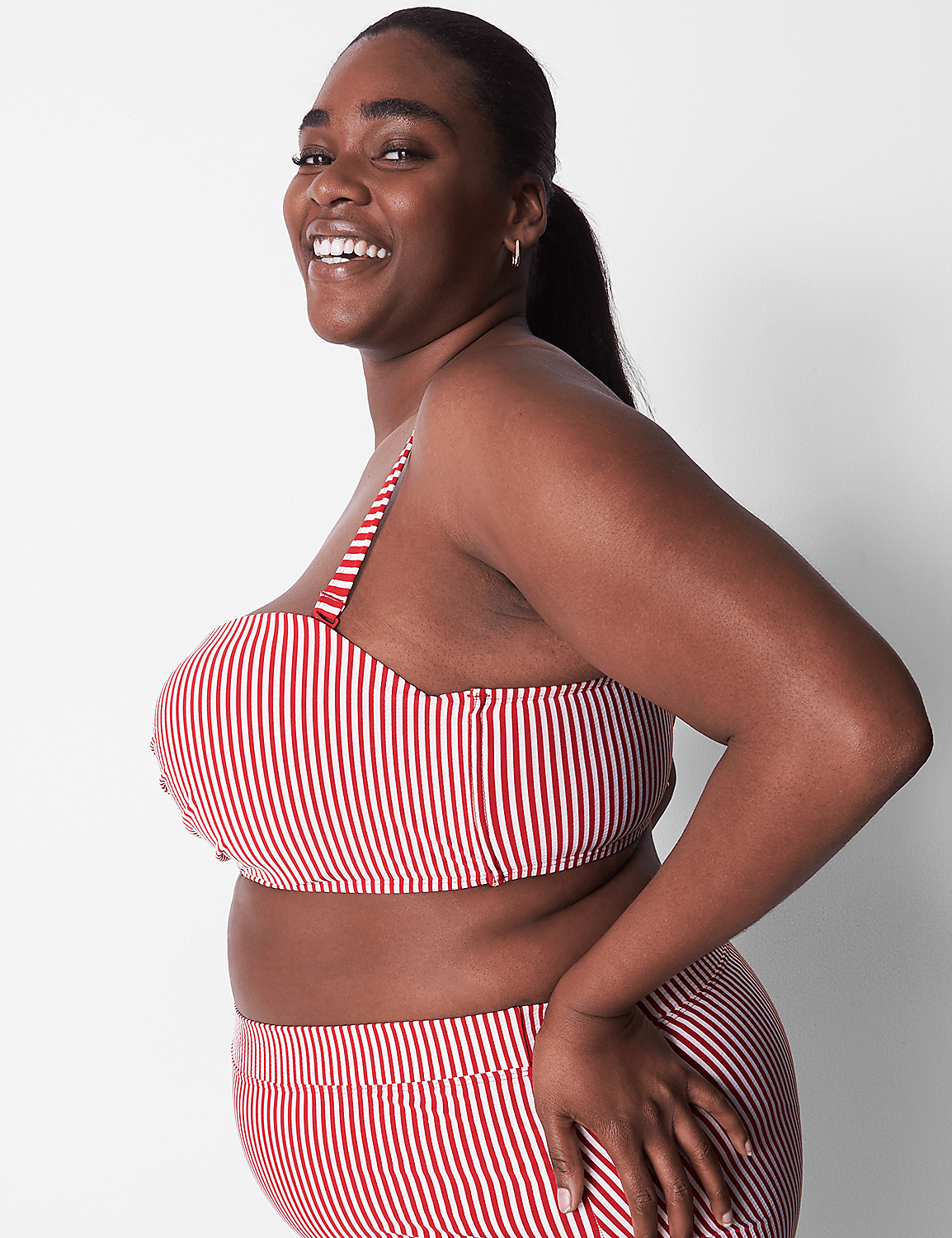 Seersucker Strappy Underwire Swim Bikini Product Image 3