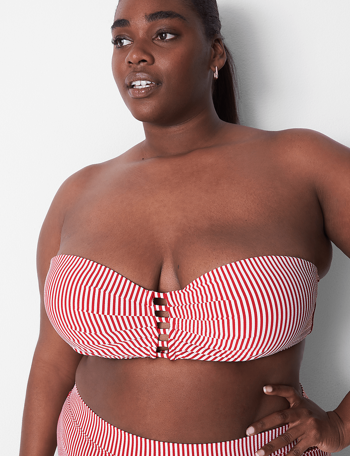 Seersucker Strappy Underwire Swim Bikini Product Image 4