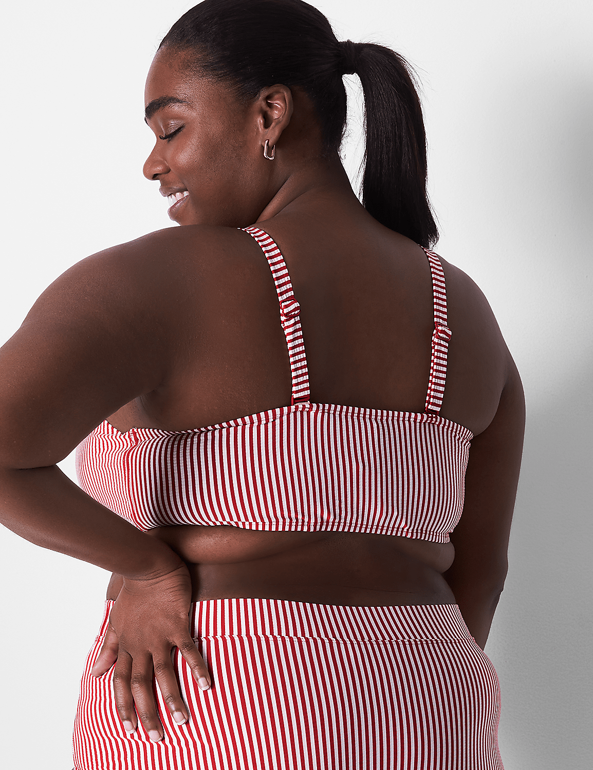 Seersucker Strappy Underwire Swim Bikini Product Image 2