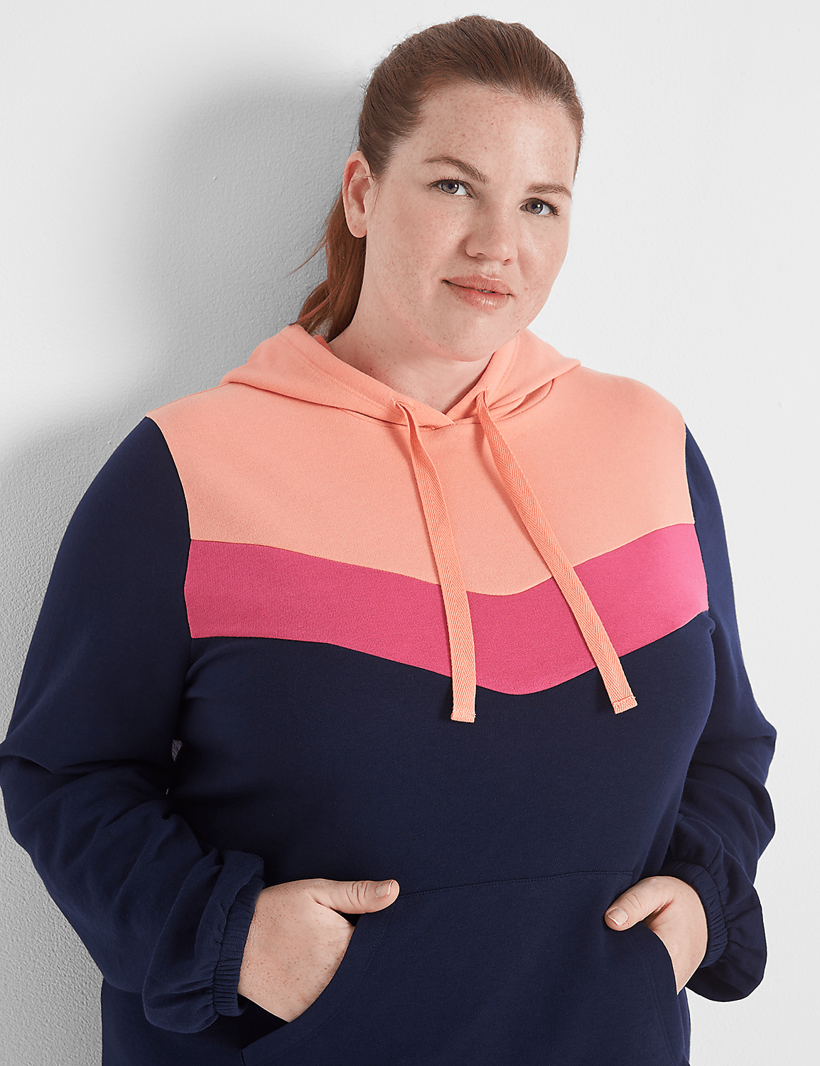 LIVI Colorblock Hooded Dress | LaneBryant