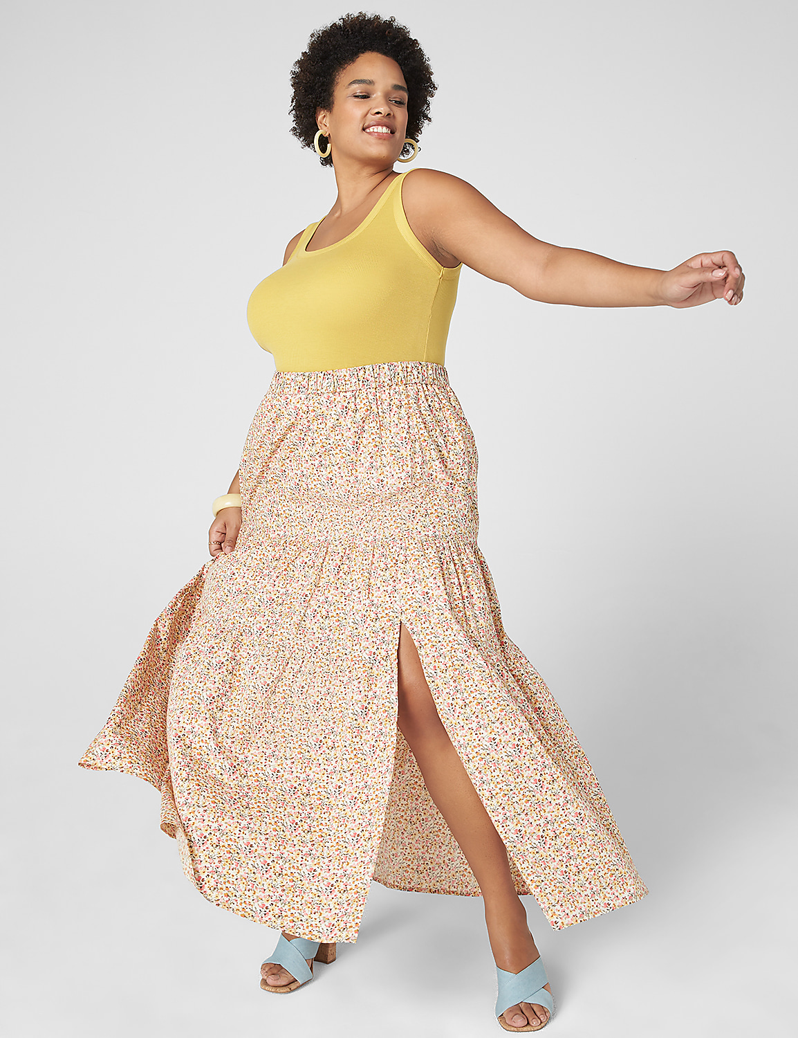 Tiered Maxi Skirt Product Image 3