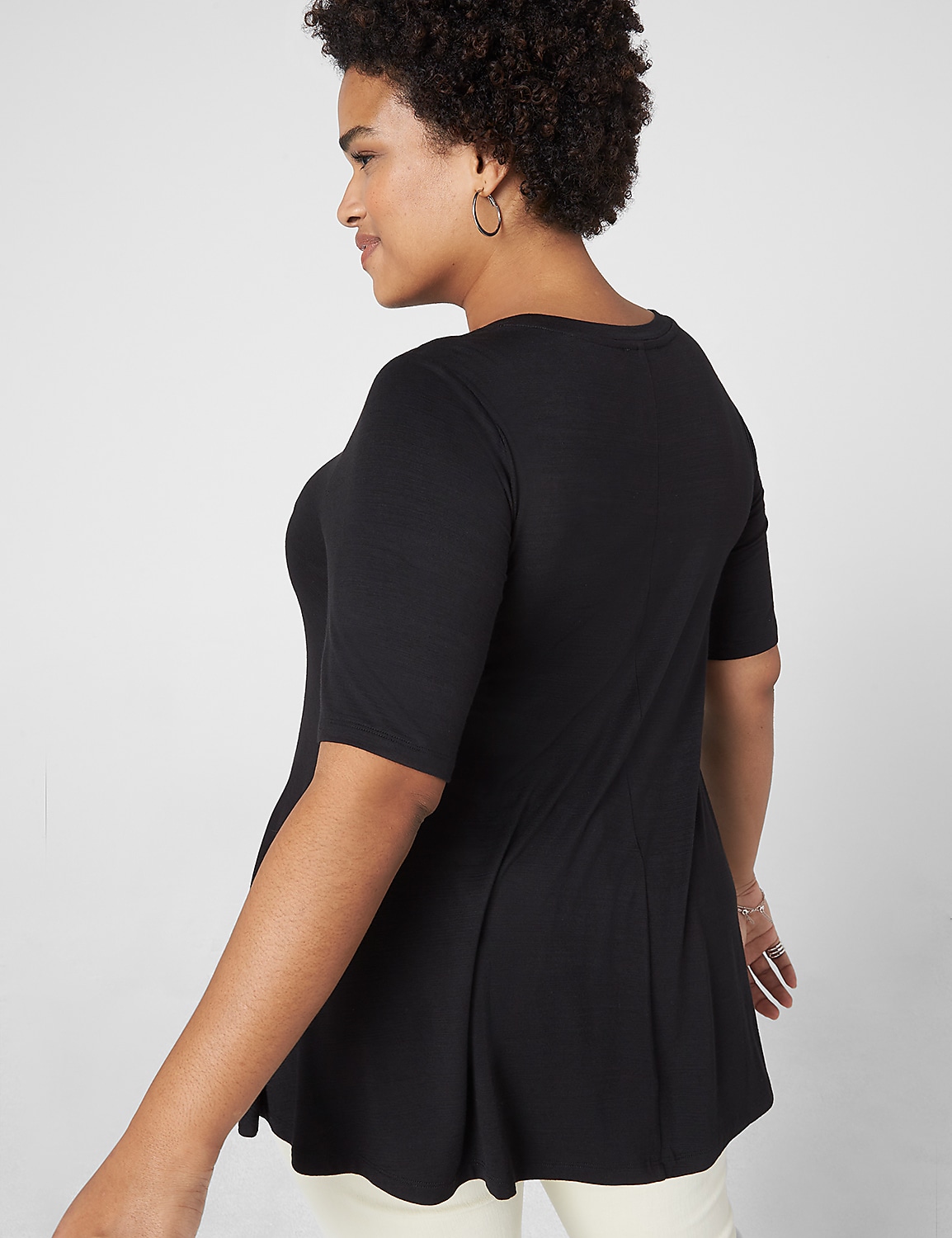 Modern Slub Swing Perfect Sleeve Straight-Hem Tee Product Image 2