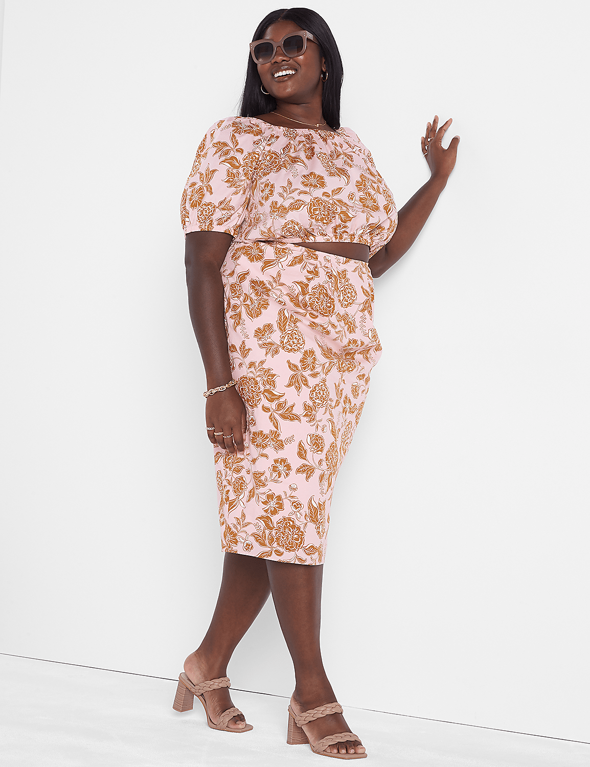Classic Crop Square-Neck Puff-Sleeve Top Product Image 3