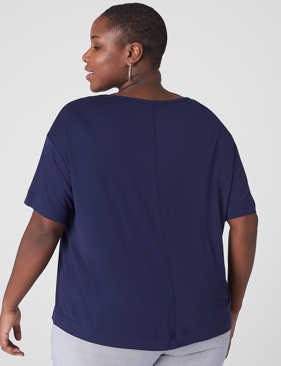 Perfect Sleeve Wide Crew-Neck Tee Product Image 2