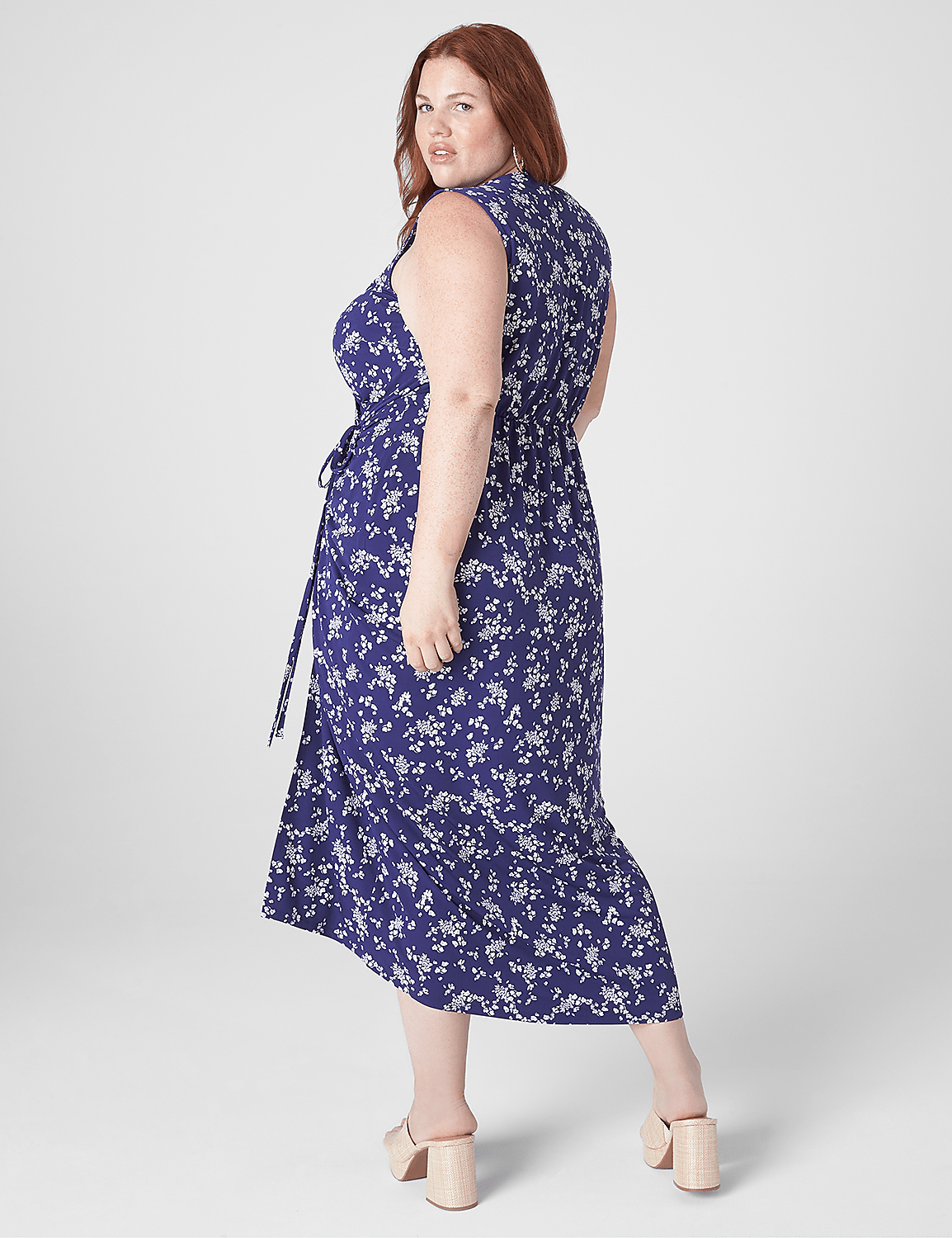 Surplice-Neck Ruched Maxi Dress Product Image 2