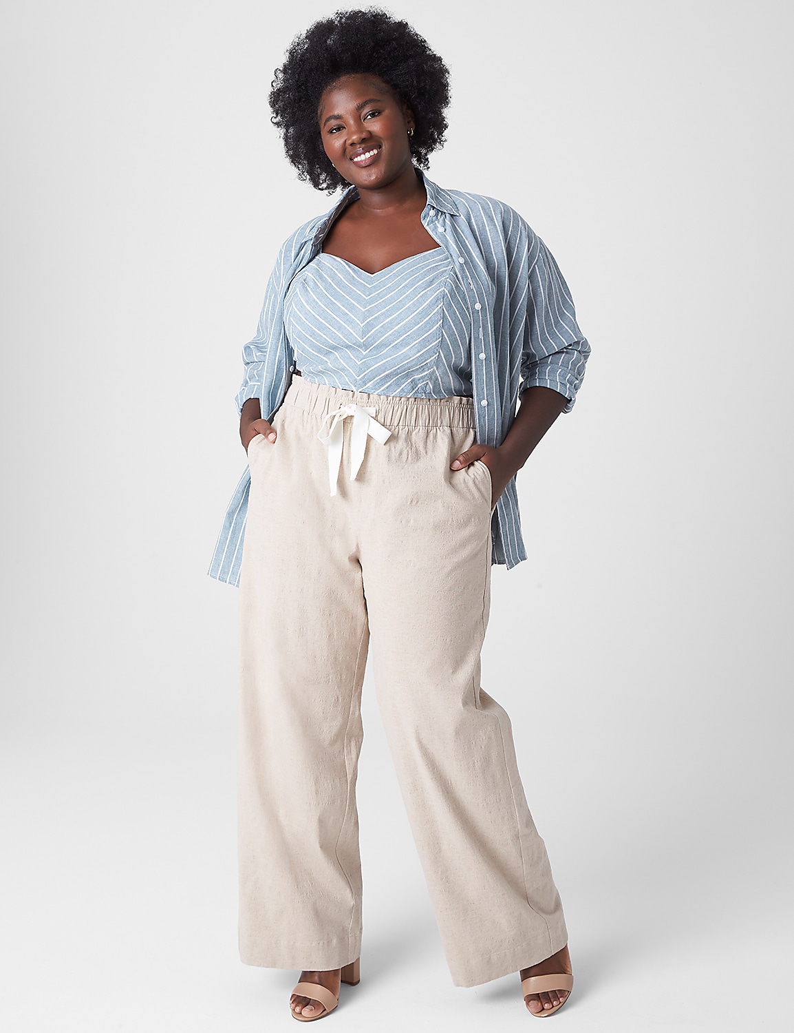 Linen Wide Leg Pant Product Image 3