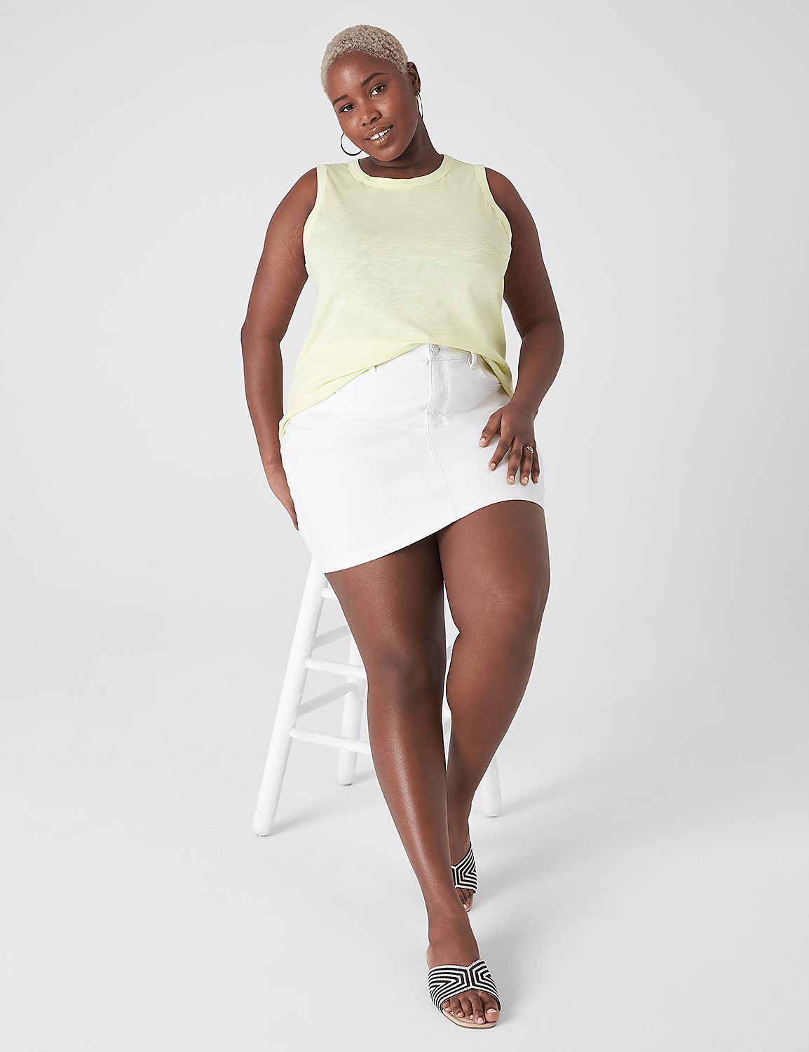 Relaxed Crew Neck Tank 150 GSM 1136 | LaneBryant