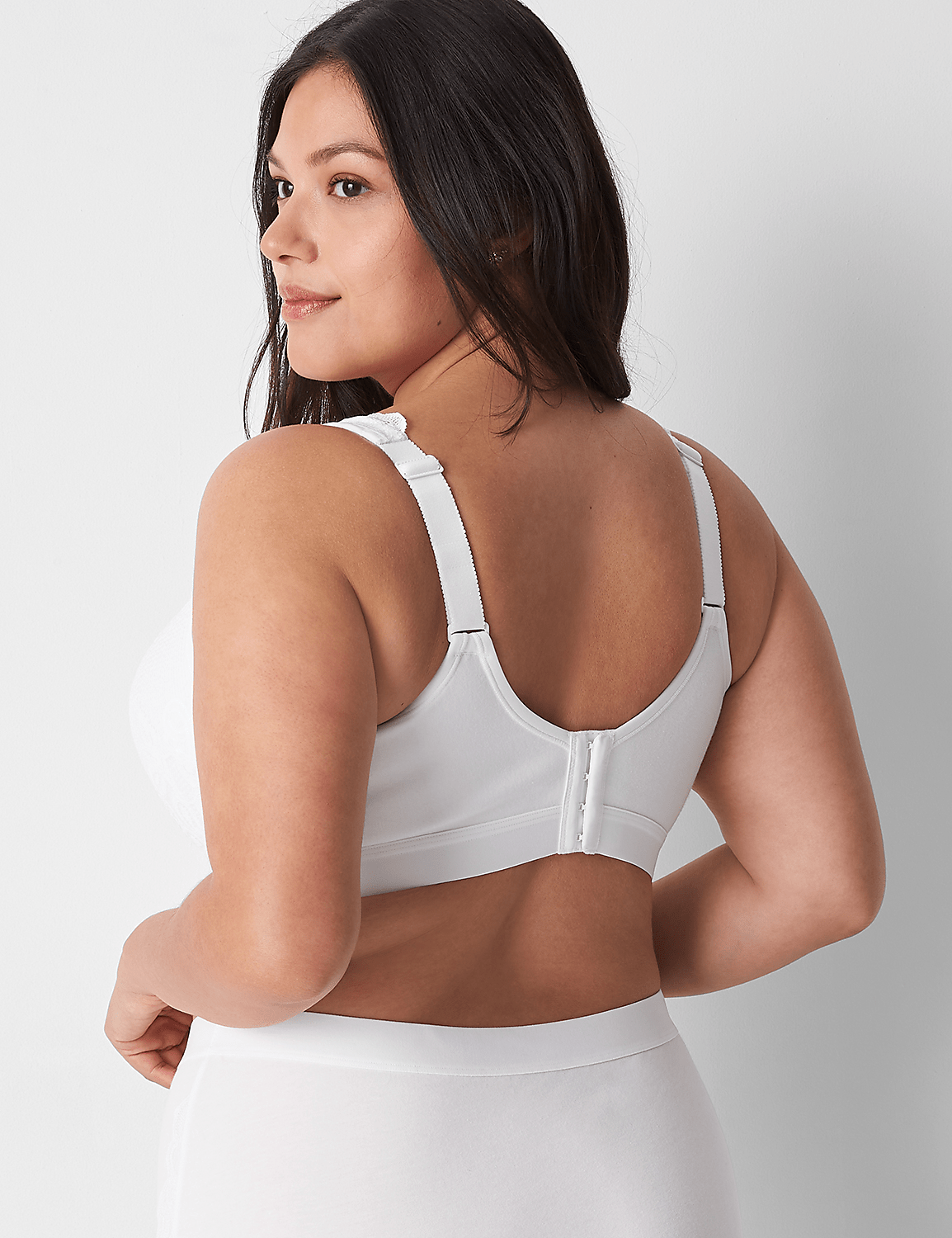 Cotton Lightly Lined No-Wire Bra With Lace Product Image 7