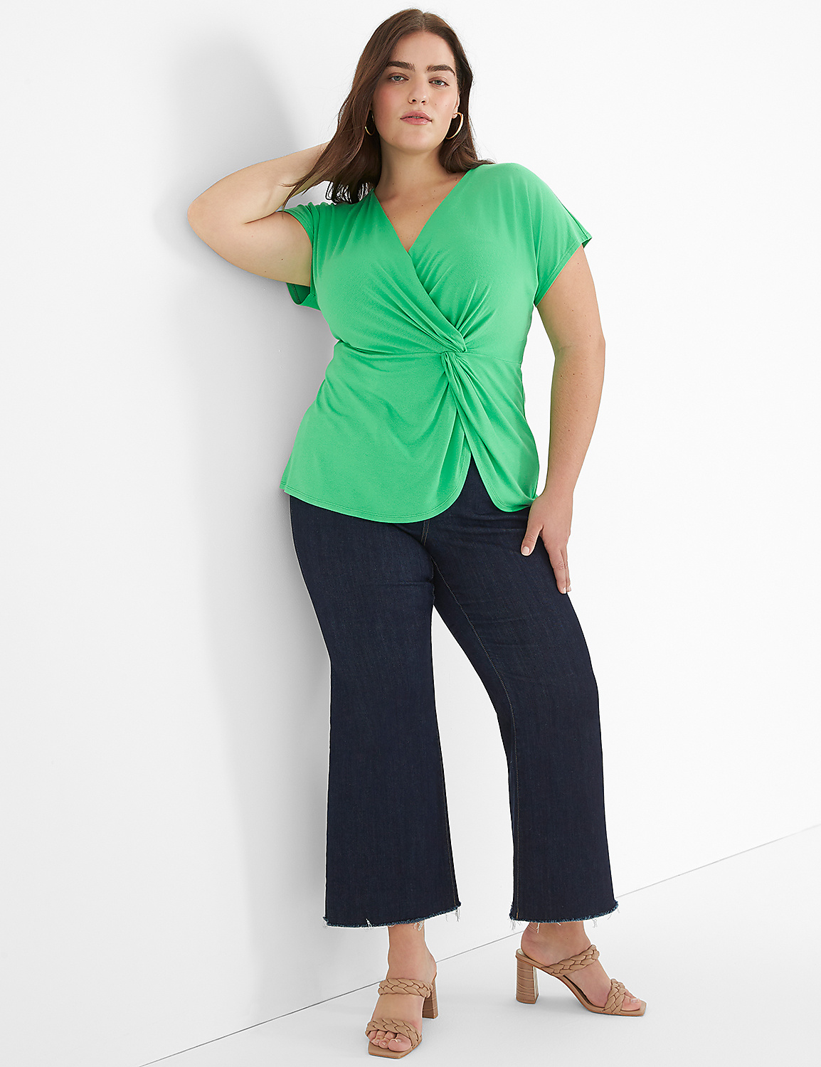 V-Neck Side-Twist Top Product Image 3