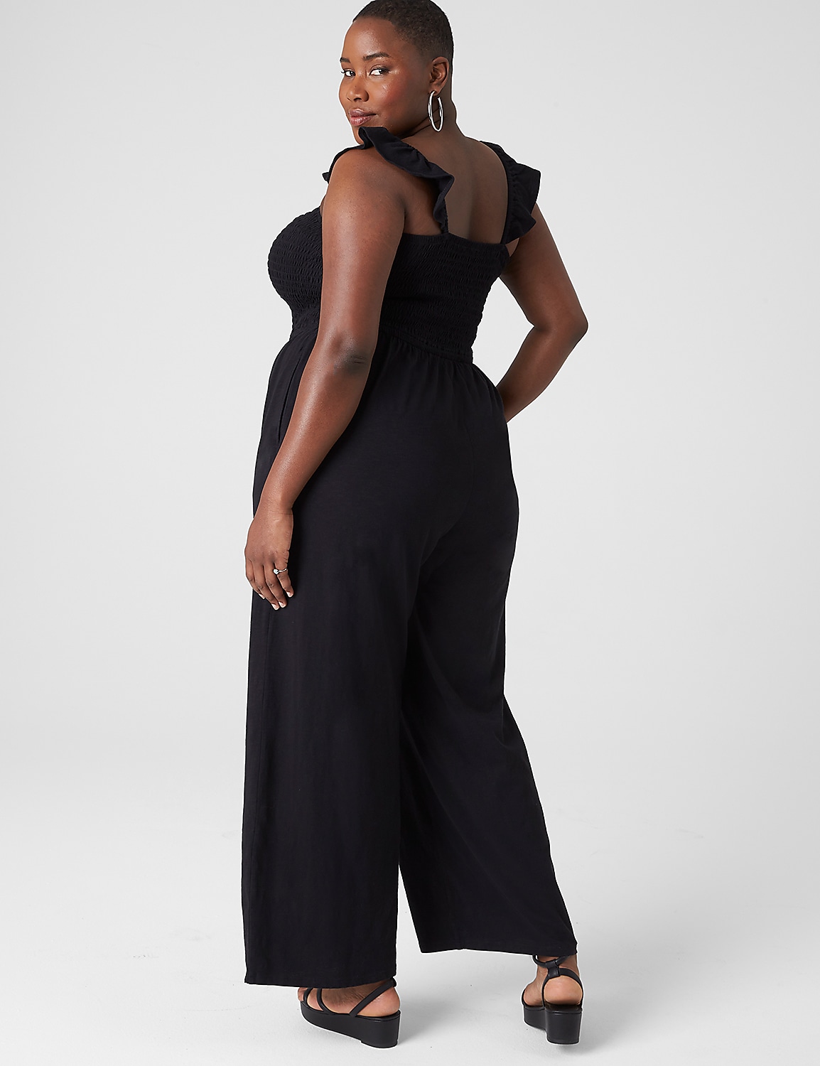 Sweetheart-Neck Smocked-Bodice Jumpsuit Product Image 2