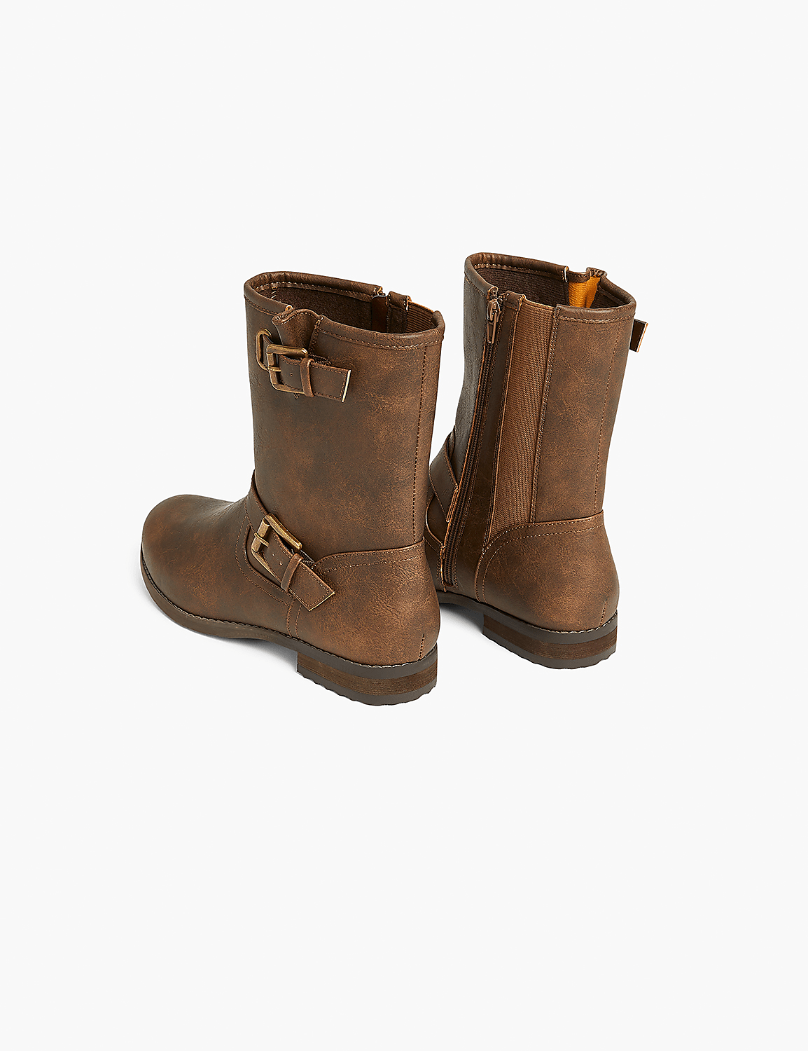 Dream Cloud Faux-Leather Mid-Calf Moto Boot Product Image 2
