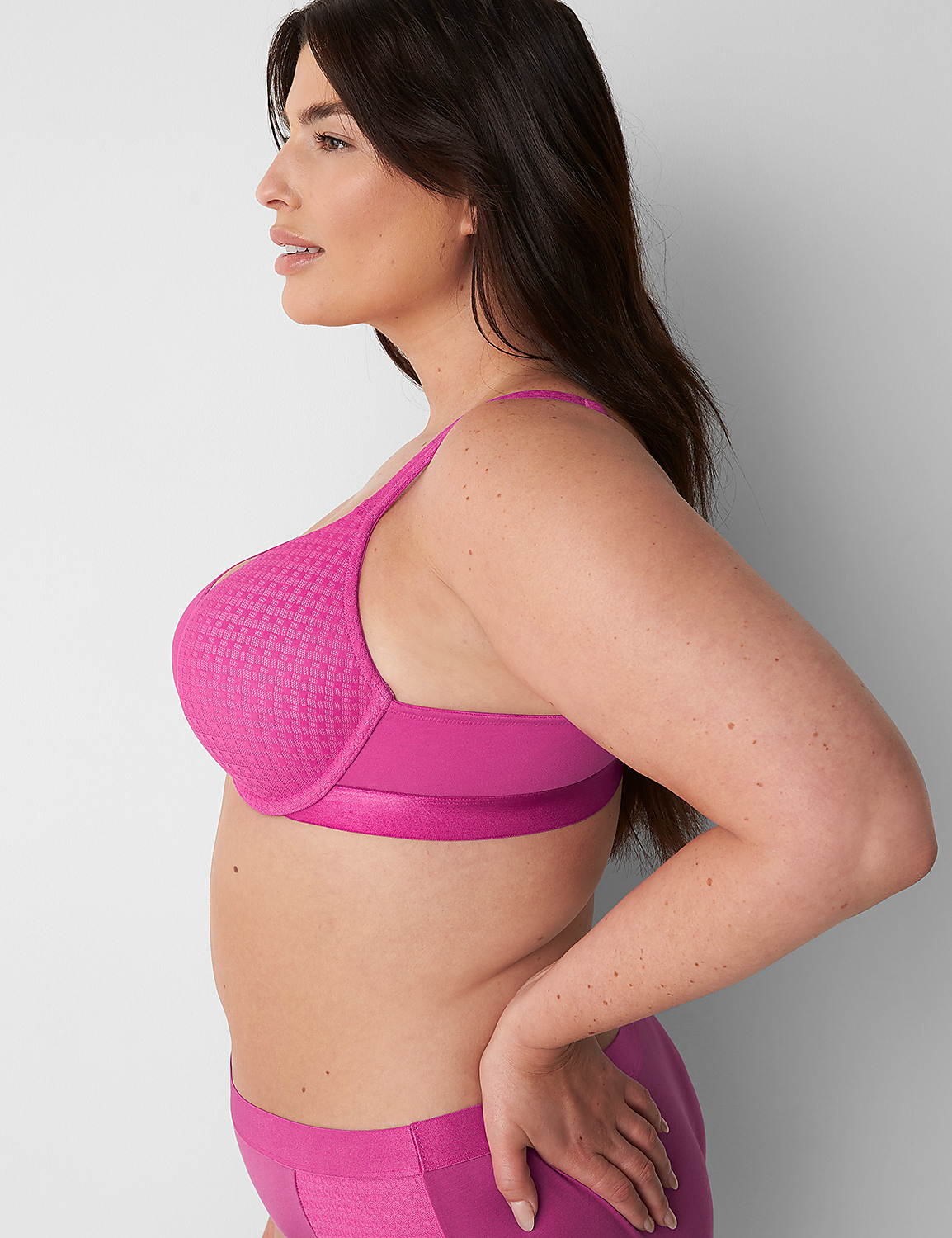 Cotton Boost Plunge Bra With Lace Product Image 3