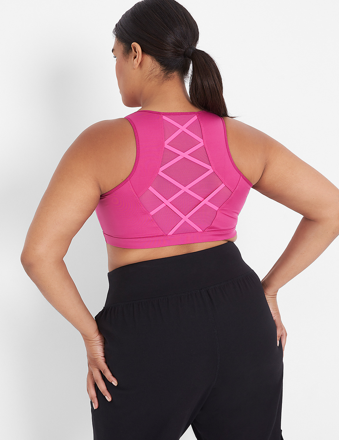 LIVI Wireless Low-Impact Wicking High-Neck Sports Bra Product Image 2