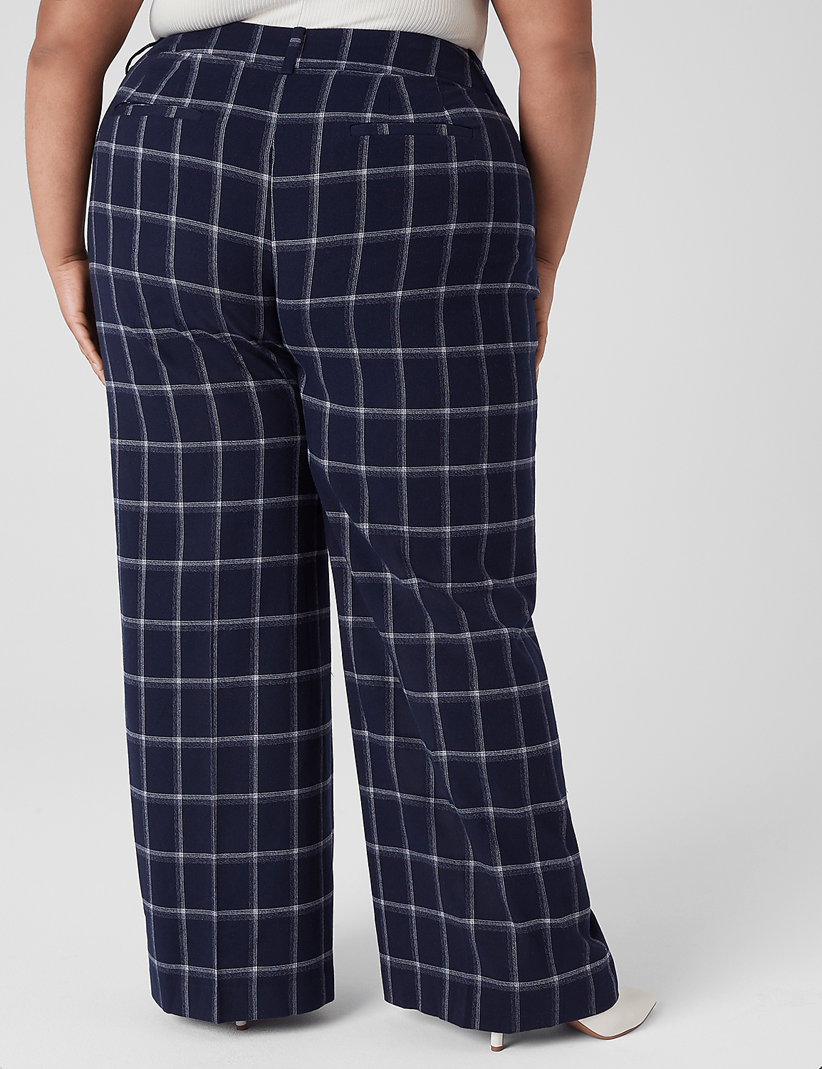High-Rise Perfect Drape Wide Leg Pant - Plaid Product Image 2
