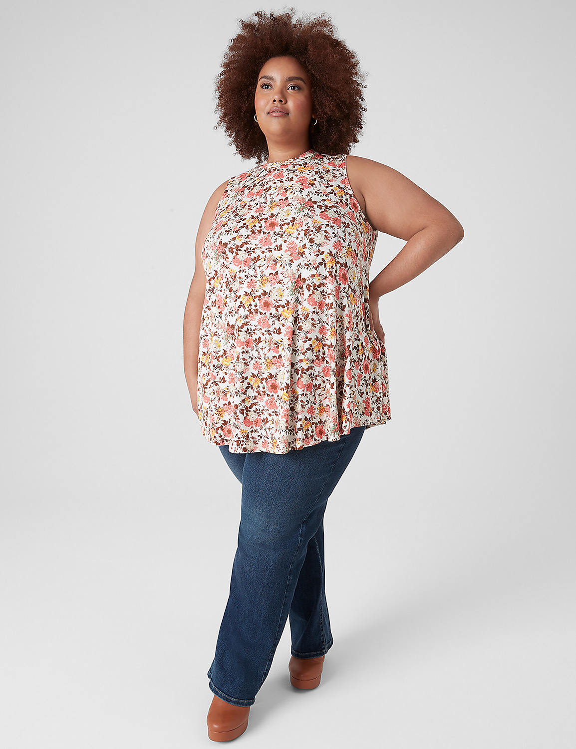 High-Neck Extreme Swing Tunic Tank Product Image 3