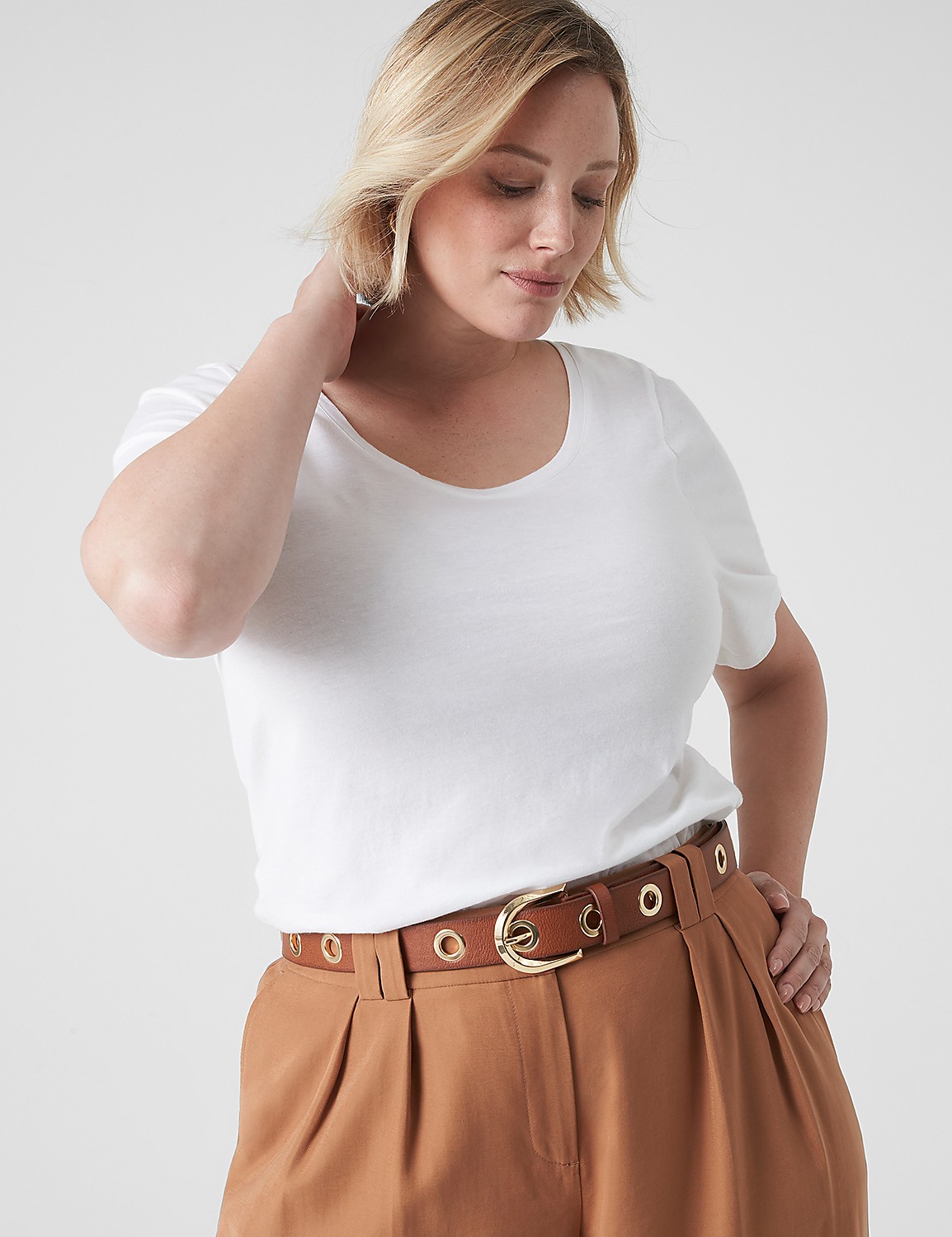 Faux-Leather Grommet Hip Belt Product Image 2