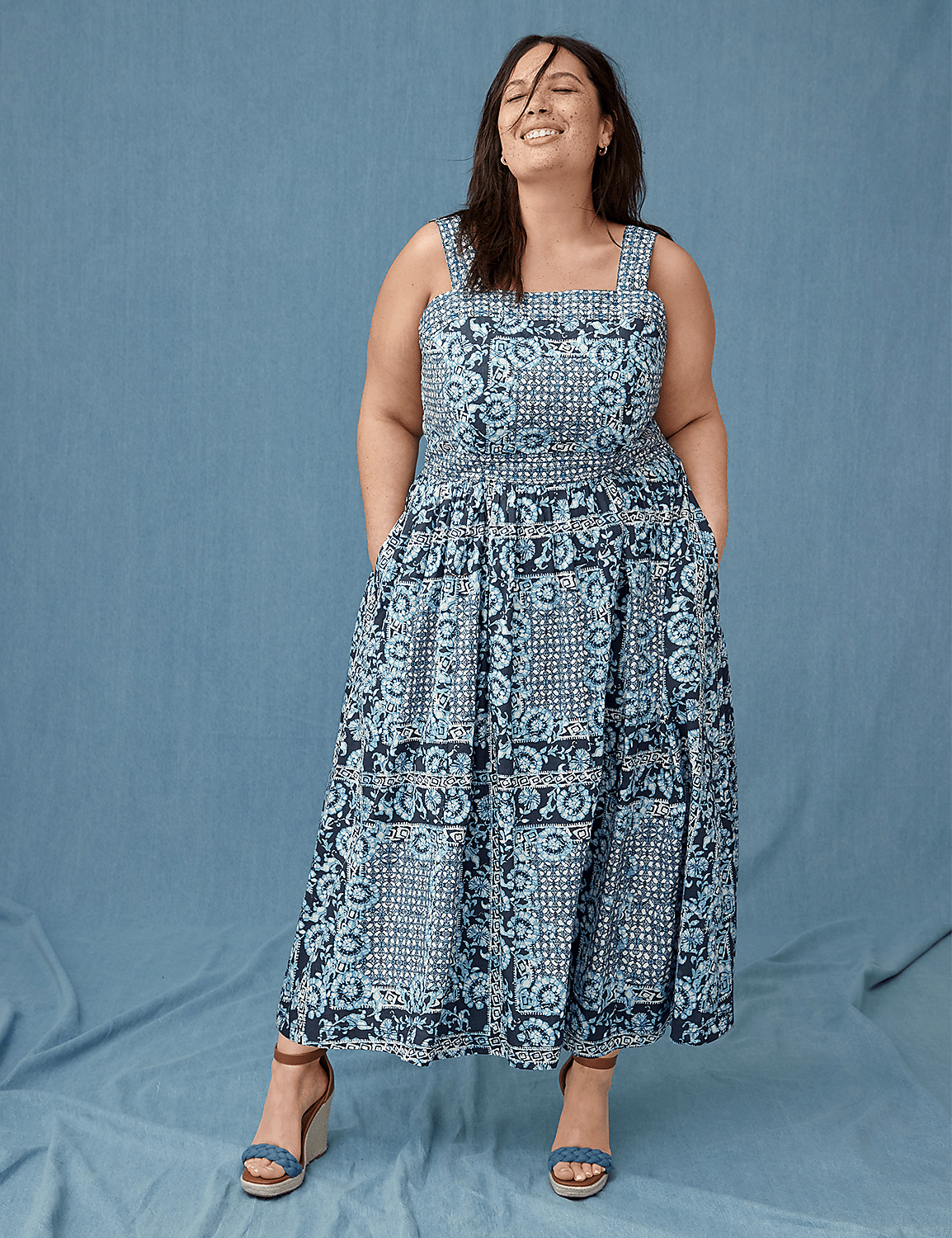 Square-Neck Quilted-Detail Midi Dress Product Image 4