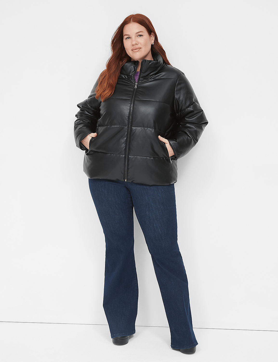 Faux-Leather Puffer Product Image 3