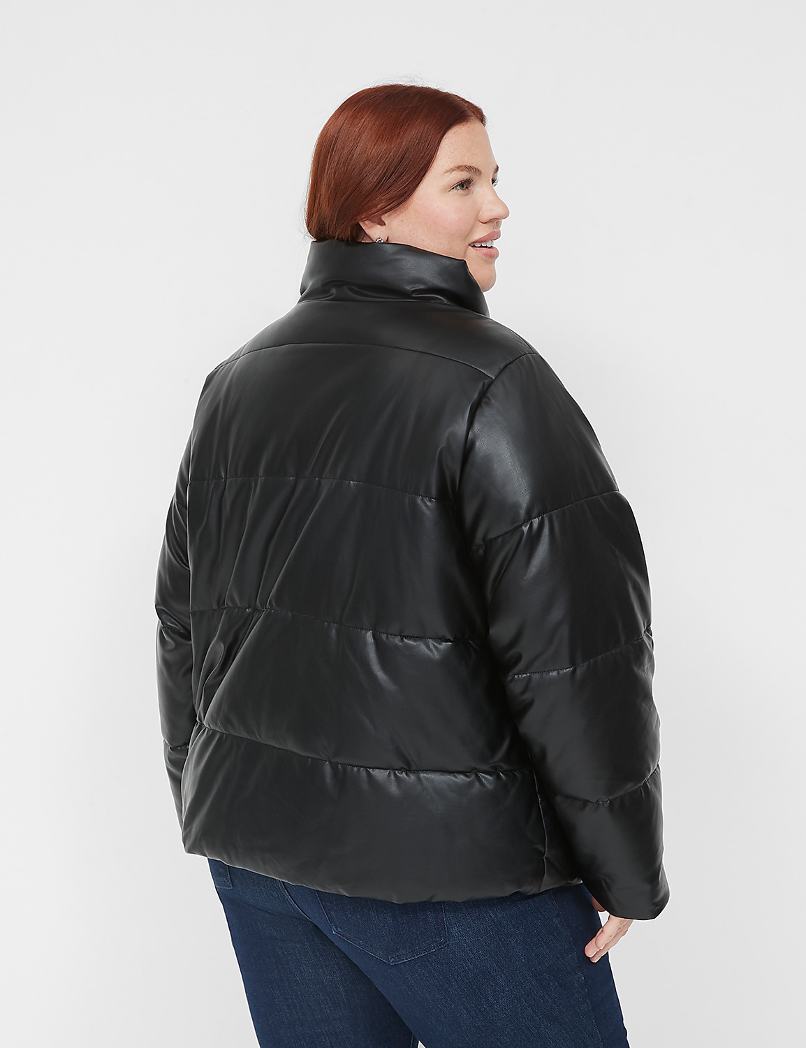 Faux-Leather Puffer Product Image 2