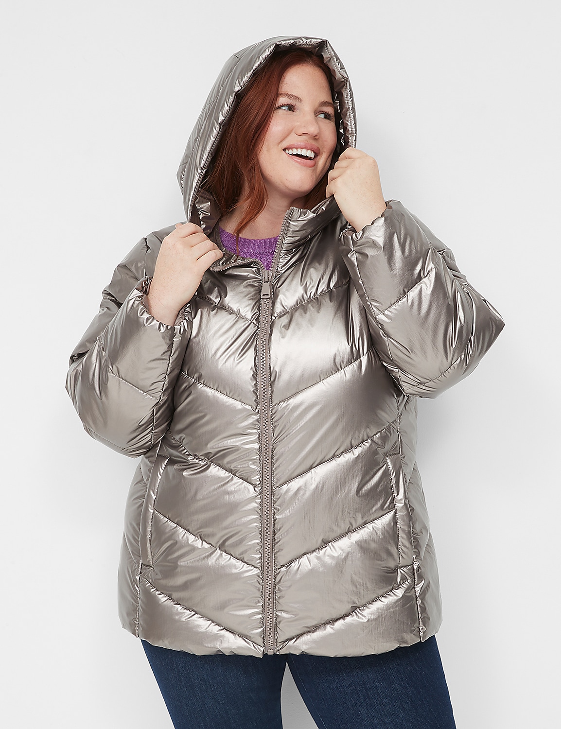 REGULAR LENGTH PUFFER with Hood Bro | LaneBryant