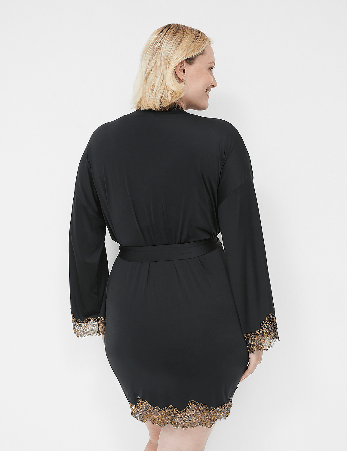 Metallic Lace-Trim Robe Product Image 2