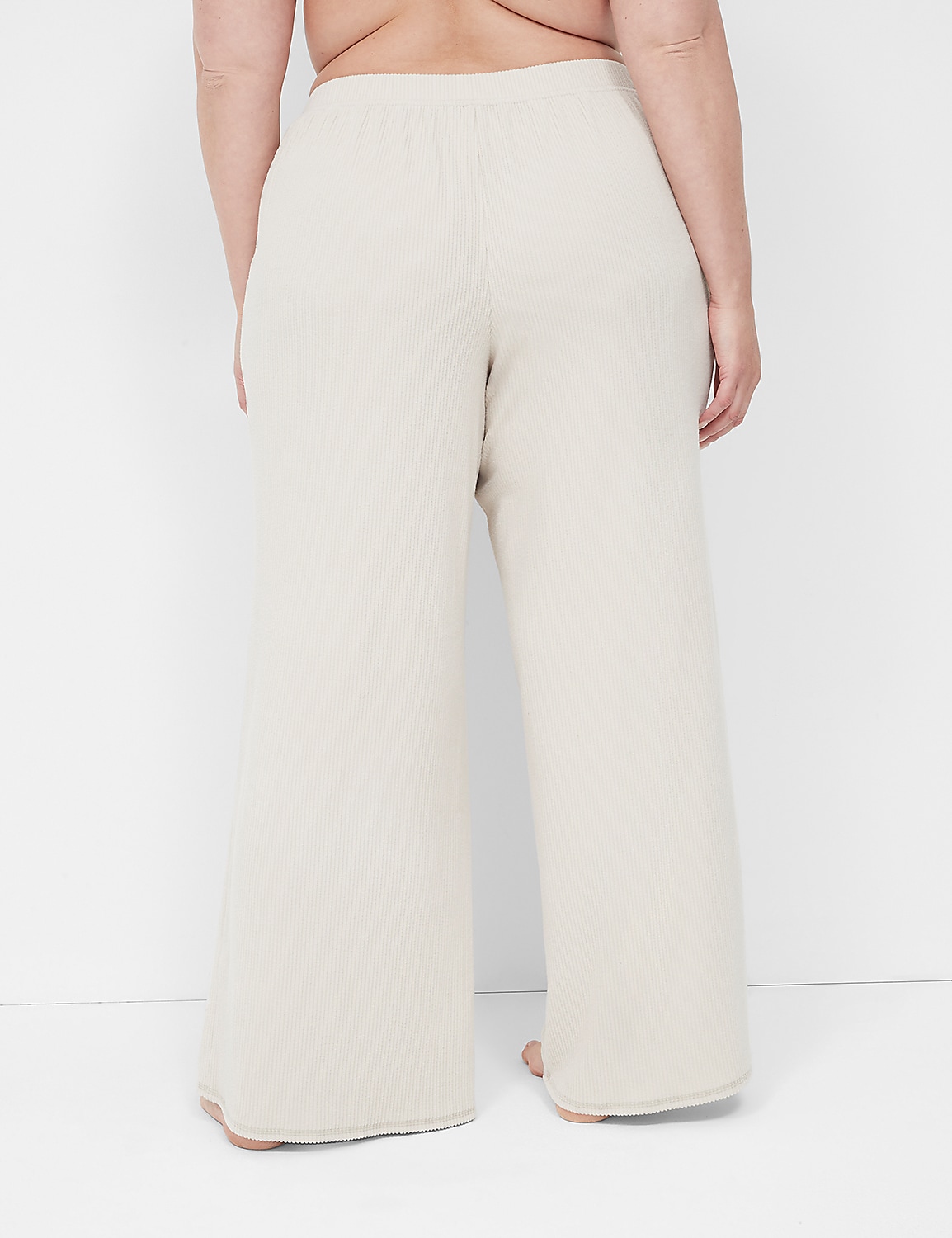 Brushed Rib Wide Leg Sleep Pant Product Image 2