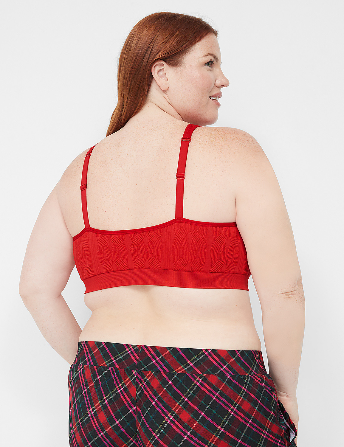 Seamless Cable-Knit Bralette Product Image 2