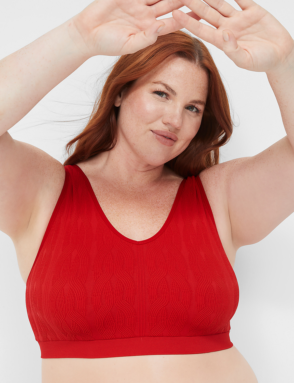 Seamless Cable-Knit Bralette Product Image 4