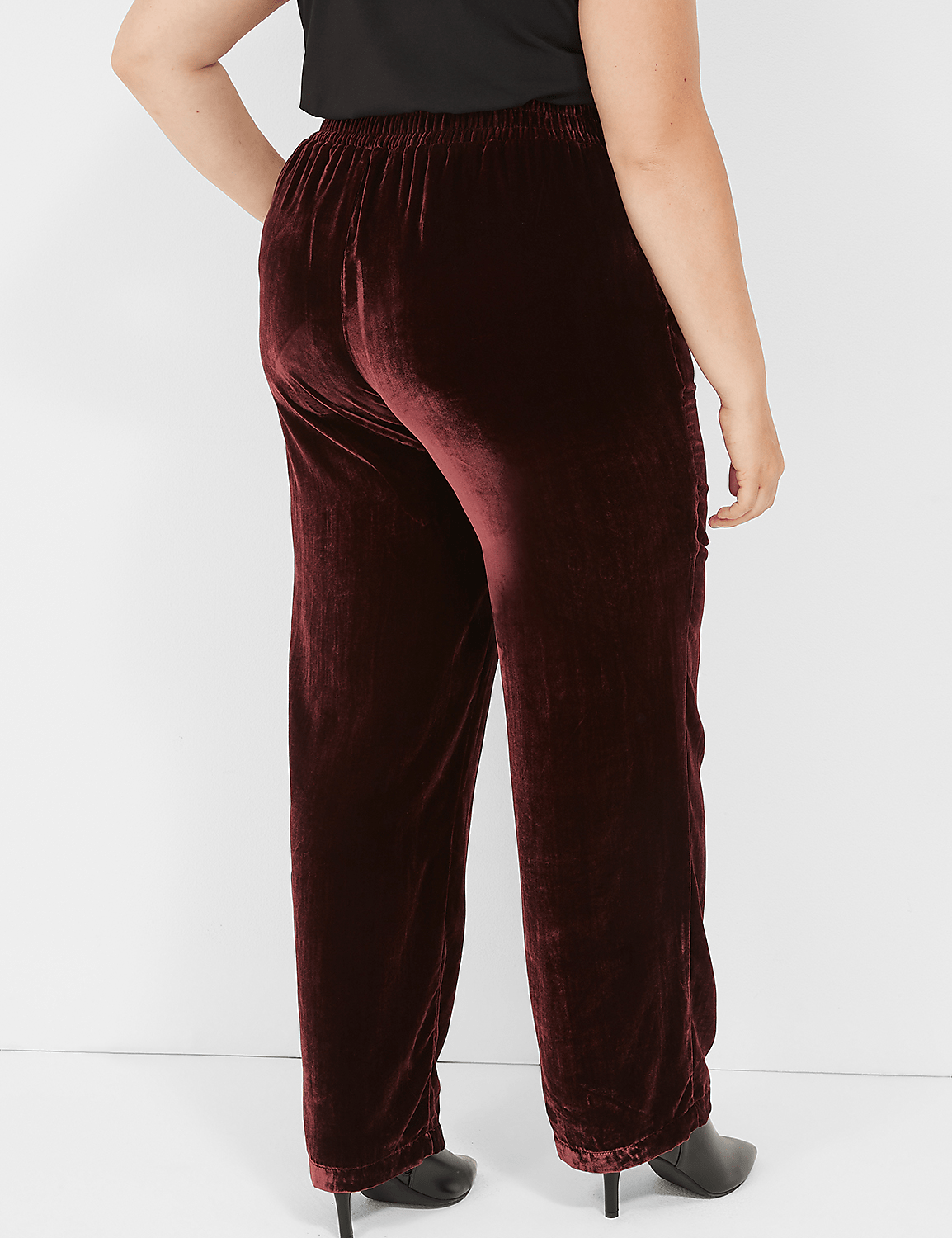 Pull-On Velvet Straight Leg Pant Product Image 2