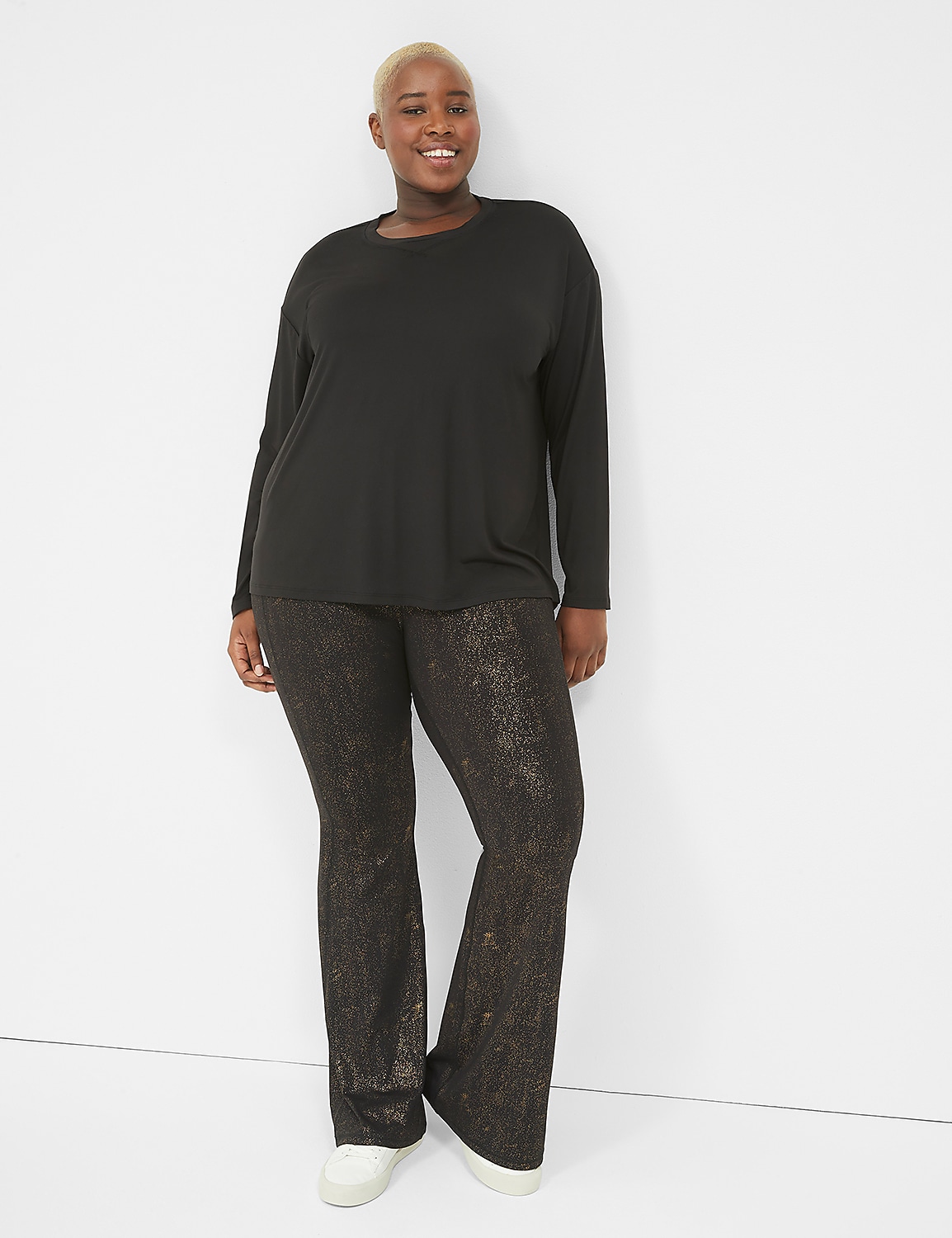 LIVI Soft Long-Sleeve Crew-Neck Recycled Tee Product Image 3