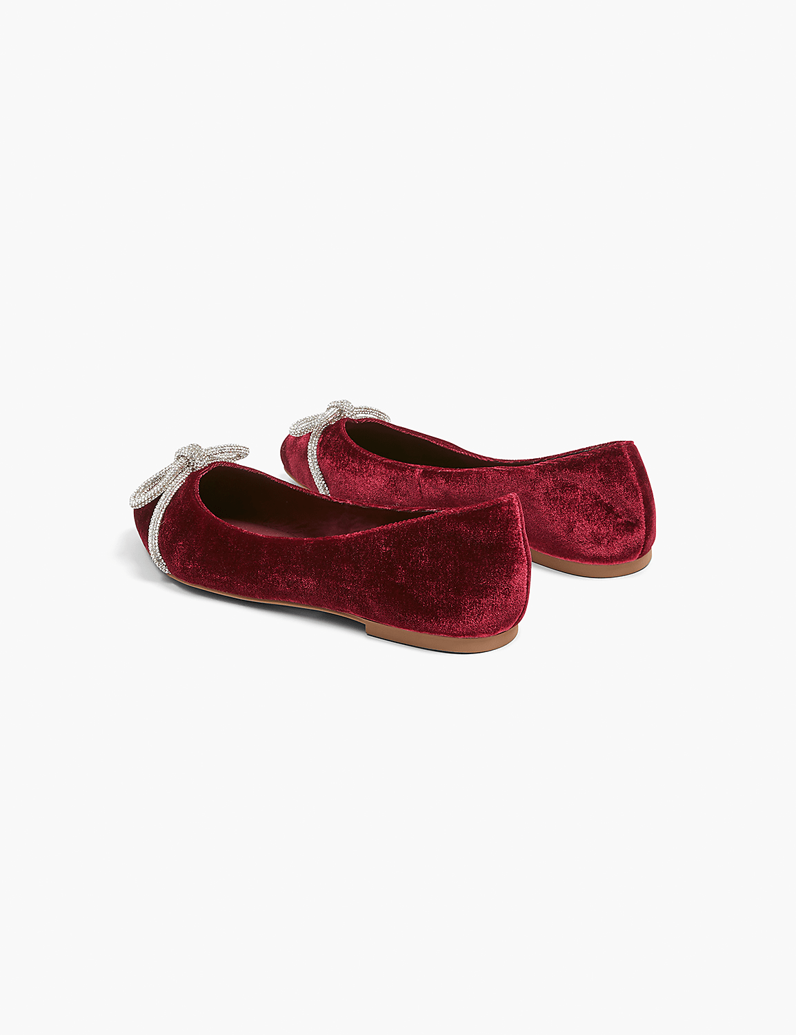 Dream Cloud Bow Velvet Ballet Flat Product Image 2