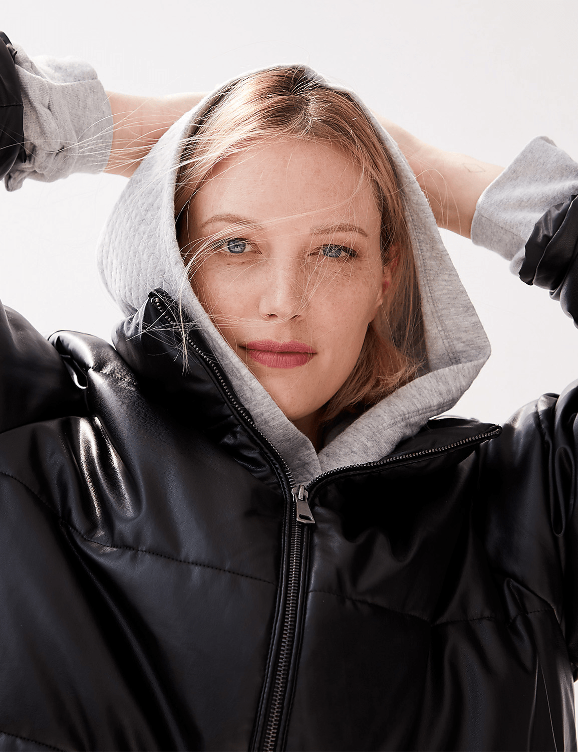Faux-Leather Puffer Product Image 4