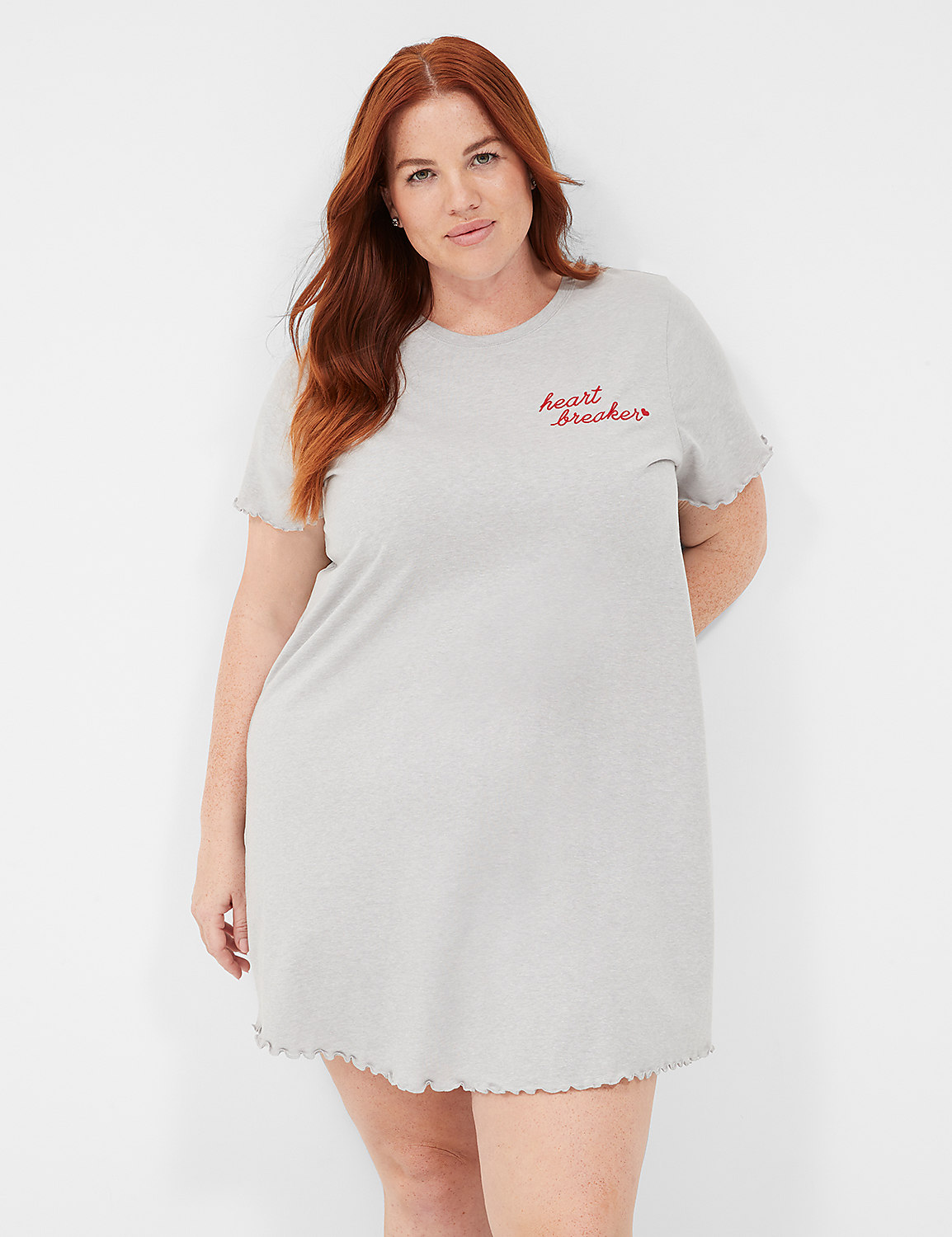 Comfy Cotton Lettuce-Hem Sleepshirt Product Image 1