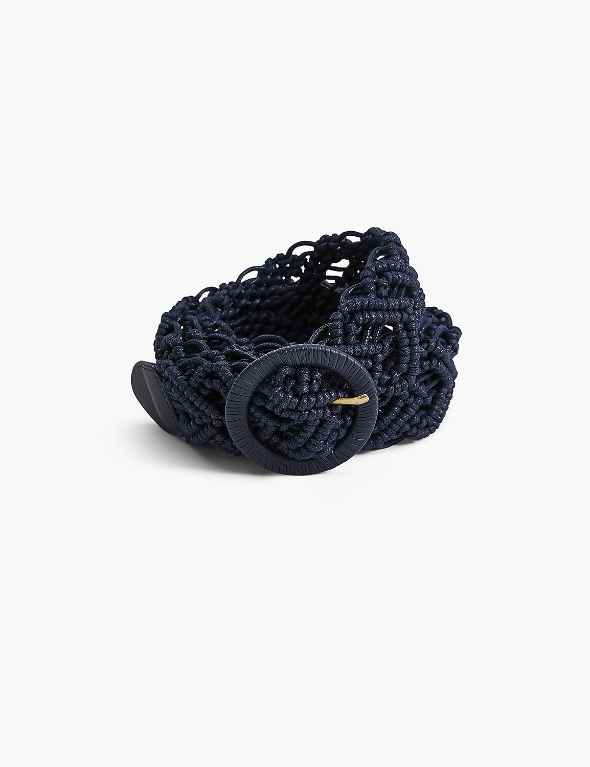 Faux-Leather Macrame Belt Product Image 1