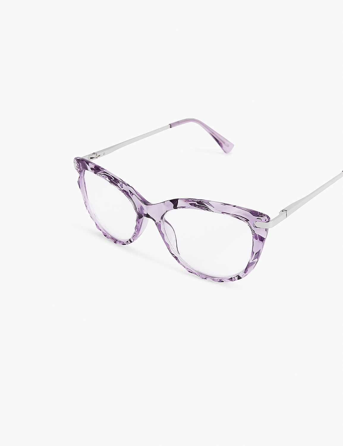 Purple Textured Cateye Reading Glasses Product Image 1