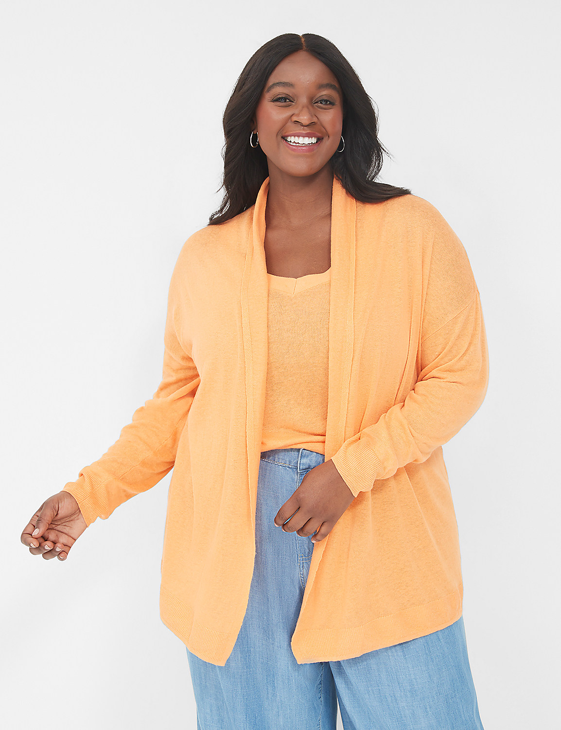 Open-Front Shawl Collar Cardigan Product Image 1