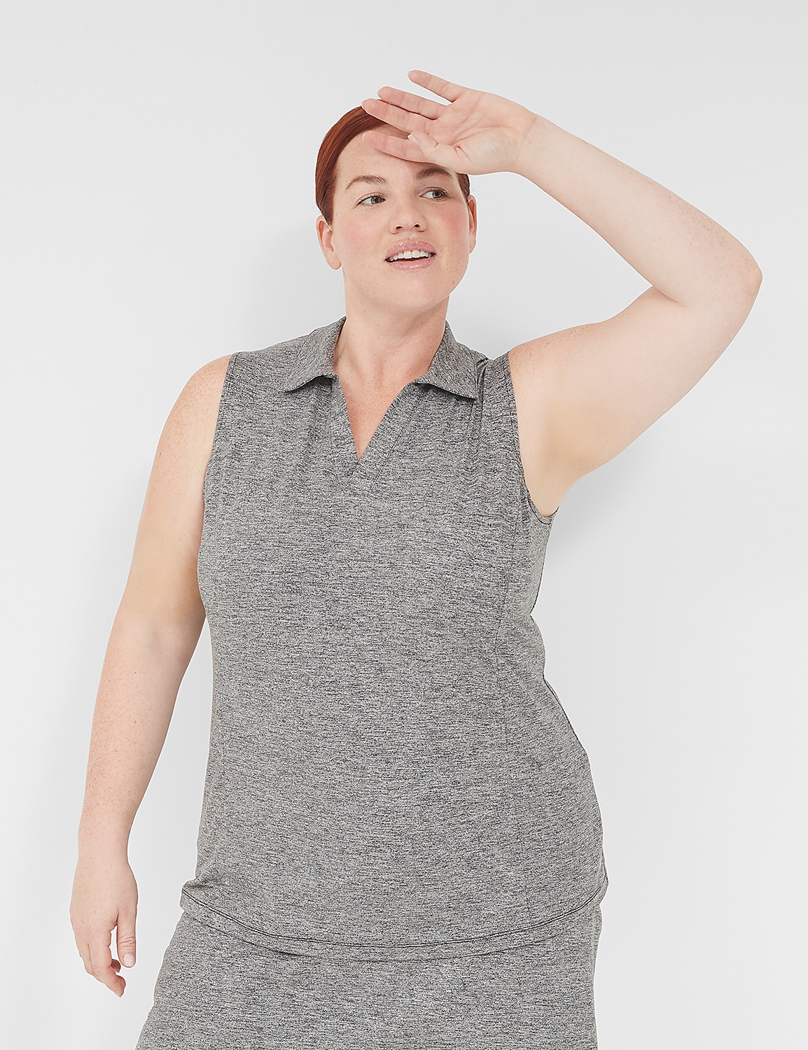 LIVI V-Neck Recycled LIVI Soft Polo Tank Product Image 1