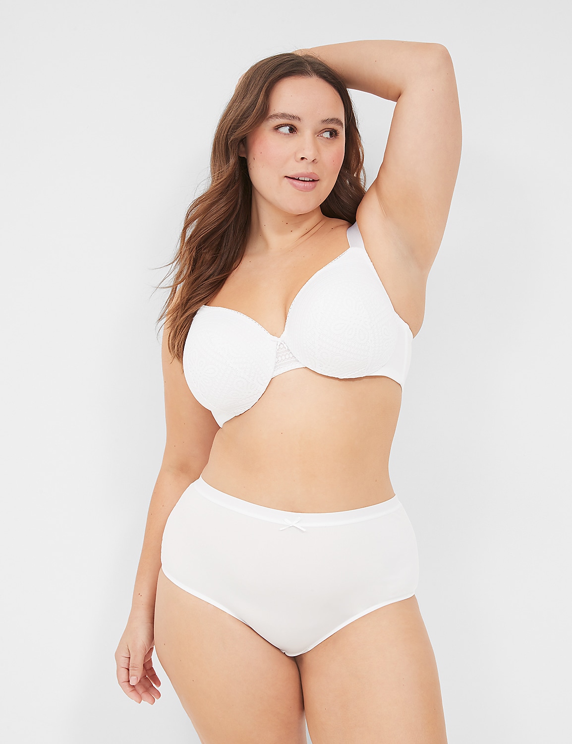 No-Show Lace-Back Full Brief Panty - thumbnail 8